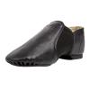 Asyuyu Jazz Shoes for Girls Slip-On Leather (Toddler/Little Kid/Big Kid) - Size 2 to 11 for Dance Class & Stage - Black/Tan Split Sole Flexible-Little Kid-1,Black view 1