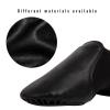Asyuyu Jazz Shoes for Girls Slip-On Leather (Toddler/Little Kid/Big Kid) - Size 2 to 11 for Dance Class & Stage - Black/Tan Split Sole Flexible-Little Kid-1,Black view 4