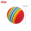 Andux Rainbow Ball Solid Elastic Foam Sponge Stripe Floating Golf Training Equipment 100pcs red view 2