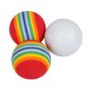 Andux Rainbow Ball Solid Elastic Foam Sponge Stripe Floating Golf Training Equipment 100pcs red view 4