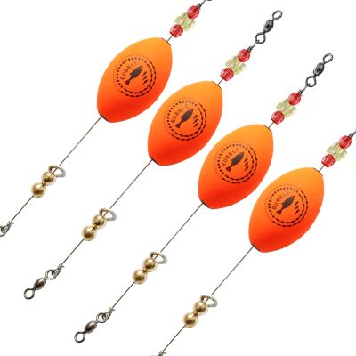 BUBBLE FISHING Popping Corks Floats for Saltwater Inshore Fishing Bobber 4pcs Rattle Rig Weighted Oval Popper Redfish Speckled Trout