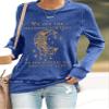 MOGUI We Are The Granddaughters Of The Witches You Couldn'T Burn Sweatshirt We Are The Granddaughters Of The Witches Tank Crewneck Long Sleeve Shirt Loose Plus Size Xl Vintage Fun Graphic T Blue view 2