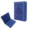 Melsbrinna Premium Leather Passport Holder Covers Case, Waterproof Rfid Blocking Travel Wallet Passport Holder with Pen Holder, Cute Passport Book for Women/Men (Elastic, ELA-Dark blue) view 1