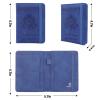 Melsbrinna Premium Leather Passport Holder Covers Case, Waterproof Rfid Blocking Travel Wallet Passport Holder with Pen Holder, Cute Passport Book for Women/Men (Elastic, ELA-Dark blue) view 4