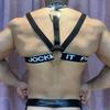 JOCKMAIL Men's Fitness Harness Shoulder Strap Chest Muscle Neck Waist Belt Club Party Hollow Out Body Chest Athletic Harness (One Size, 911Black) view 3