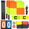 Soccer Referee Flags Kit, Referee Accessories Set,8 PCS Referee Toolkit including Linesman Flags, Captain Armband, Referee Whistle,Toss Coin and Yellow Cards with Notebook - 8 in 1 view 1