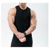 Dressnu Men's Tank Top Solid Color Breathable Training Slim Fit Elastic Sleeveless Yellow M view 2