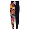 Women's Asymmetrical Print Sweatpants Casual Drawstring Bohemian Trousers Athletic Workout Jogger Pants with Pocket (Red, XL) view 2