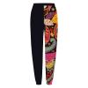 Women's Asymmetrical Print Sweatpants Casual Drawstring Bohemian Trousers Athletic Workout Jogger Pants with Pocket (Red, XL) view 3