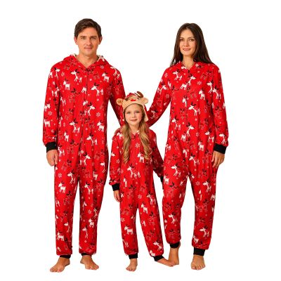 Weixinbuy Christmas Pajamas for Family Matching Family Christmas Pjs Sets for Adult Kids Holiday Xmas Pajamas Hooded Sleepwear 2024 Xmas Gifts