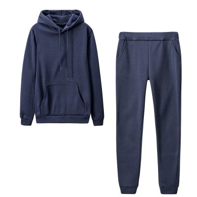 Women Hoodie Sweatshirts Sweatsuit 2 Piece Set Drawstring Pullover Tracksuit Long Sleeve Sweatpant Jogger Workout Set Navy