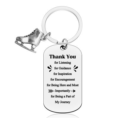 Ice Skating Gift Keychain Skating Coach Gift Thank You Gift for Figure Skater Gift Ice Skate Jewelry Gift Appreciation Keychain for Skating Lover Gift Birthday Graduation End of Season Gift for Coach