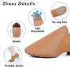 Asyusyu Dance Jazz Shoes Cowhide Leather Jazz Shoes for Women Men Adult-Brown,8.5 view 3