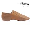 Asyusyu Dance Jazz Shoes Cowhide Leather Jazz Shoes for Women Men Adult-Brown,8.5 view 4