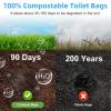 100 Portable Toilet Bags, Drawstring Biodegradable Camping Potty Bags 8 Gallon Camping Toilet Waste Bags for 5-8 Gallon Bucket Toilet Adults Outdoor Camping Car view 4