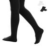 Century Star Girls Ballet Tights Toddler-Super Soft Footed Dance Convertible Tights for Kids 2 Pack White & Black 3-6 Years view 1