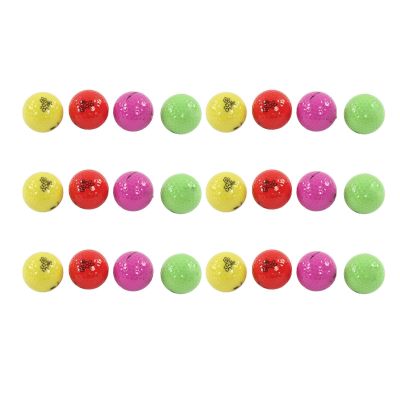 24Pcs Golf Ball Set, Rubber Colorful Golf Ball, Good Resilience 2 Layer Golf Ball, Shocked Golf Balls, Beginner Golf Balls, Golf Accessories, Range Golf Balls for Women Men Kids Entry Level(B155)