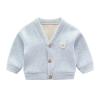 Baby Toddler Boys Girls Cardigan Sweater Newborn Infant Cable Knit Irish Button Closure Jacket Spring (Blue, 3-6 Months)