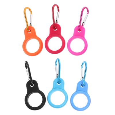 BESPORTBLE 6pcs Silicone Water Bottle Holders Buckles for Camping Hiking and Outdoor Activities Climbing Carabiner for Backpack and Travel Use