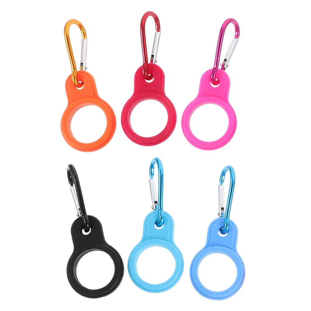BESPORTBLE 6pcs Silicone Water Bottle Holders Buckles for Camping Hiking and Outdoor Activities Climbing Carabiner for Backpack and Travel Use