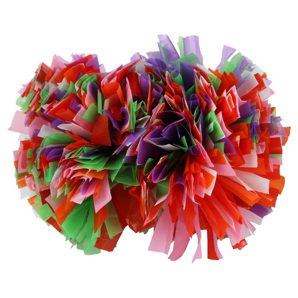 Blaward 2 Pack Cheerleading Pom Poms with Handle Upgrade Fluffy (14.2 inch/200g) Professional Cheerleader Pom Poms for Halloween Holiday Team Spirit Sports Dance Cheering Kids Adults