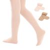 Century Star Girls Ballet Tights Toddler-Super Soft Footed Dance Tights for Kids 2 Pack Nude & Ballet Pink 7-8 Years view 1