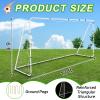 Liliful 12 x 6 ft Soccer Goal for Backyard, Portable Soccer Net and Steel Weatherproof Frame Folding Soccer Goals with 6 Ground Stakes for Adults Youth Outdoor Training Competition view 2