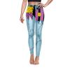 color cosplayer Womens Halloween Leggings Printed Stretchy Leggings Yoga Pants Blue view 4