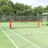 YAFF Tennis Net, Foldable Nylon Net, Wide, Hieght Adjustable Stand and Portable Carry Bag, Easy Assemble or Disassemble, Ideal Sports Net for Tennis Black and Red 157.5"x39.4"x34.3" Polyester view 1