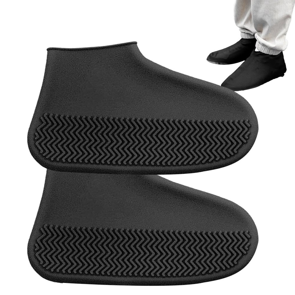 Shakven Foldable Waterproof Silicone Shoes Covers | Reusable Rubber Rain Shoe,Non-Slip Silicone Overshoes for Rain,Snow Day,Muddy Roads