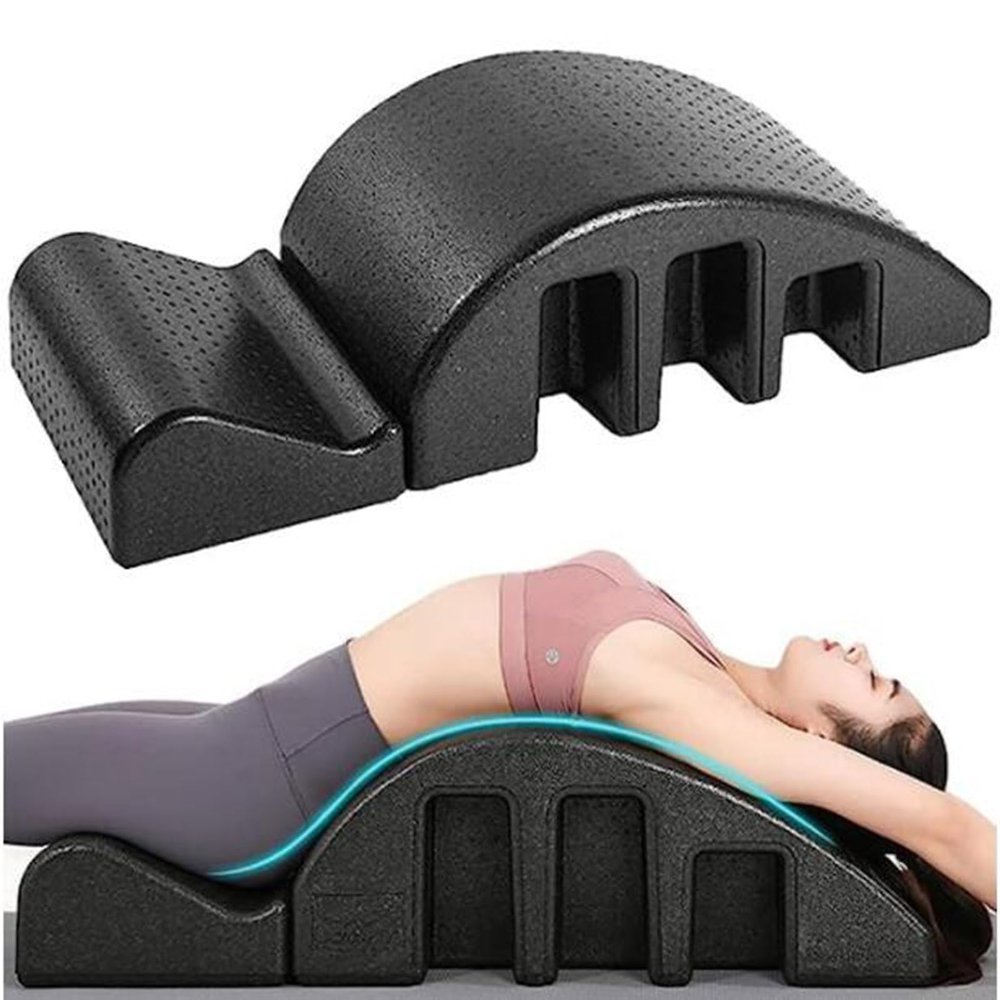 Pilates Spine Corrector Wedge, Detachable EPP Arc Foam Massage Table, Back Pain Relief, Balance Core Strengthening and Stretching