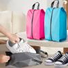 Bluelans Shoe Bags for Travel, Large Travel Shoe Bags for Packing, Travel Shoe Storage Bag, Portable Shoes Organizer Pouch with Zipper for Men and Women Pink view 2