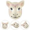 Abaodam Sheep Head Mask Halloween Animal Cosplay Mask Farm Animal Mask Masqurade Mask for Halloween Party Carnival Stage Performance Masks Costume view 2