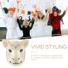 Abaodam Sheep Head Mask Halloween Animal Cosplay Mask Farm Animal Mask Masqurade Mask for Halloween Party Carnival Stage Performance Masks Costume view 4