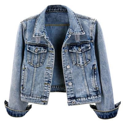 Kedera Denim Jacket for Women Distressed Jean Jackets Button Up Vintage Western Trucker Jacket
