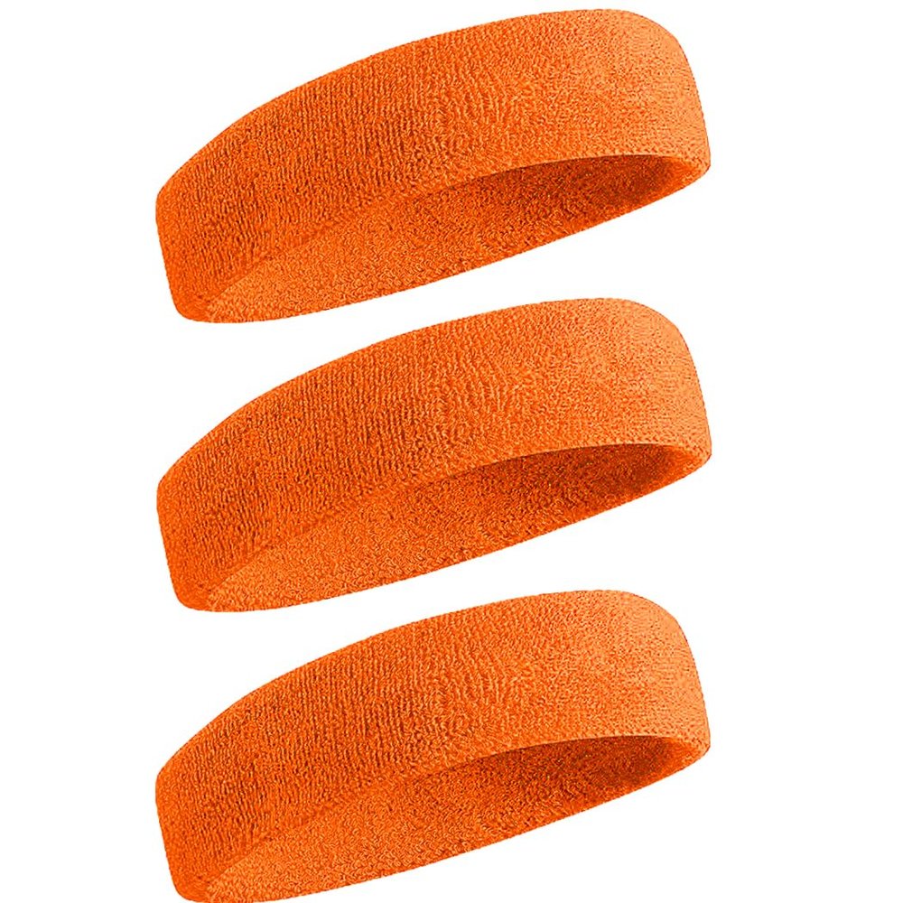 BEACE Sweatbands Sports Headband for Men & Women - Moisture Wicking Athletic Cotton Terry Cloth Sweatband for Tennis, Basketball, Running, Gym, Working Out