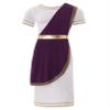 Eandarui Men's Greek God Toga Dress Costume Roman Ancient Shirt Gown Robe Cosplay Performance Outfits Purple X-Large view 3