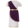 Eandarui Men's Greek God Toga Dress Costume Roman Ancient Shirt Gown Robe Cosplay Performance Outfits Purple X-Large view 4