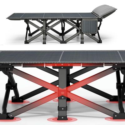 UPGENT Convenient Folding Camping Cot, Sleeping Cots Bed, Heavy Duty Guest Bed with Side Pockets, 10S Folding, Folding Bed for Camping, Pool, Beach, Patio (Size : 190x71cm)