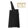 QinCiao Men's Halloween Costume One Shoulder Ancient Greek Long Skirt Cosplay Outfits Toga Robe Black XX-Large view 4
