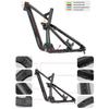 DHNCBGFZ Hardtail Mountain Bike Frame 27.5 29inch Brake Aluminum Alloy Frame 148 * 12MM Thru Axle Full Suspension Frame 150mm Frame Travel (Color : Black, Size : 27.5x19'') view 4