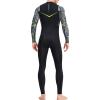 Aosekaa Mens Neoprene Wetsuit, Full Body Diving Suit Front Zip Wetsuit for Diving Snorkeling Surfing Swimming, L view 3