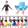 Girls Latin Dance Top with Skirt 2 Piece Set Ruffle Samba Tango Practice Dancewear Skirt(Pink 6-7T) view 2