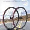 TUJISEK Road Bike Wheelset 700c Disc Brake Thru Axle Ultralight Aluminum Alloy Double Wall Rim 8/9/10/11/12 Speed 24 Holes Front and Rear Wheel 1980g view 2