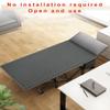 UPGENT Convenient Folding Camping Cot, Sleeping Cots Bed, Guest Bed with Side Pockets, 10S Folding, Heavy Duty Guest Bed, Folding Bed for Camping, Pool, Beach, Patio (Size : 200x80cm) view 2