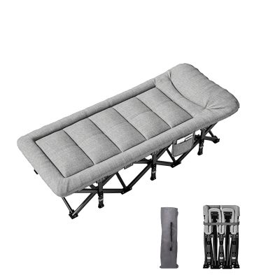 UPGENT Folding Camping Cot for Adults, Heavy Duty Outdoor Bed with Carry Bag, Travel Camp Cots for Outdoor Travel, Base Camp, Hiking, Mountaineering, Lightweight Backpacking