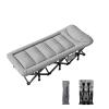 UPGENT Folding Camping Cot for Adults, Heavy Duty Outdoor Bed with Carry Bag, Travel Camp Cots for Outdoor Travel, Base Camp, Hiking, Mountaineering, Lightweight Backpacking view 1