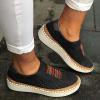 Ladmiple Loafers For Women Black Platform Womens Canvas Shoes Casual Cute Sneakers Low Cut Slip On Fashion Comfortable Walking Shoes Dressy Summer Non Slip Platform Flats Loafers view 2