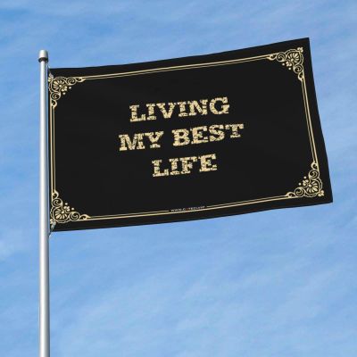 Garage Decor For Men Living My Best Life Flag Flags For Room Girls Mens Room Decor (Color : Colour, Size : 60X90CM)