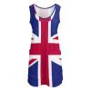 TAIZIYEAH Dresses for Women British Flag Print Casual Sleeveless U-neck Fake Two Piece Dress Summer Dresses XL view 3